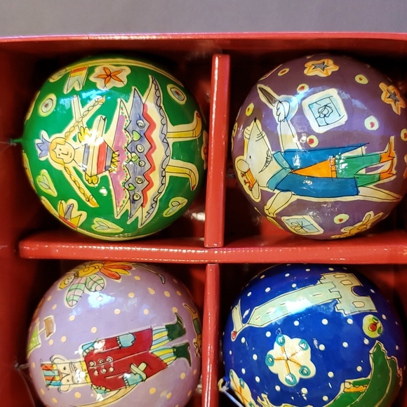 Wooden hand painted xmas ornaments - Picture 5 of 5
